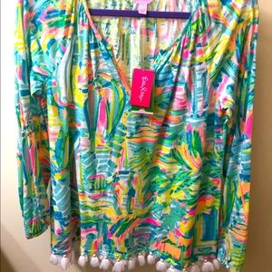 Lilly Pulitzer Linzy Top Sea Salt and Sand